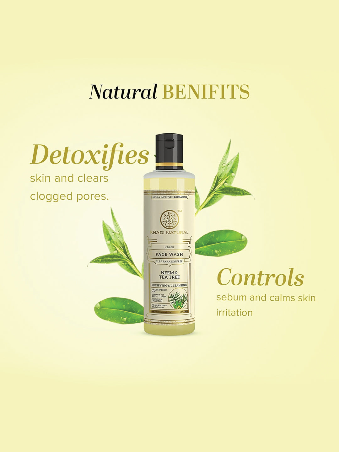Khadi Natural Neem & Tea Tree Face Wash (210ml)