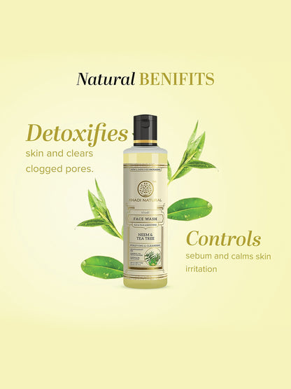 Khadi Natural Neem & Tea Tree Face Wash (210ml)