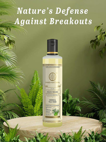 Khadi Natural Neem & Tea Tree Face Wash (210ml)