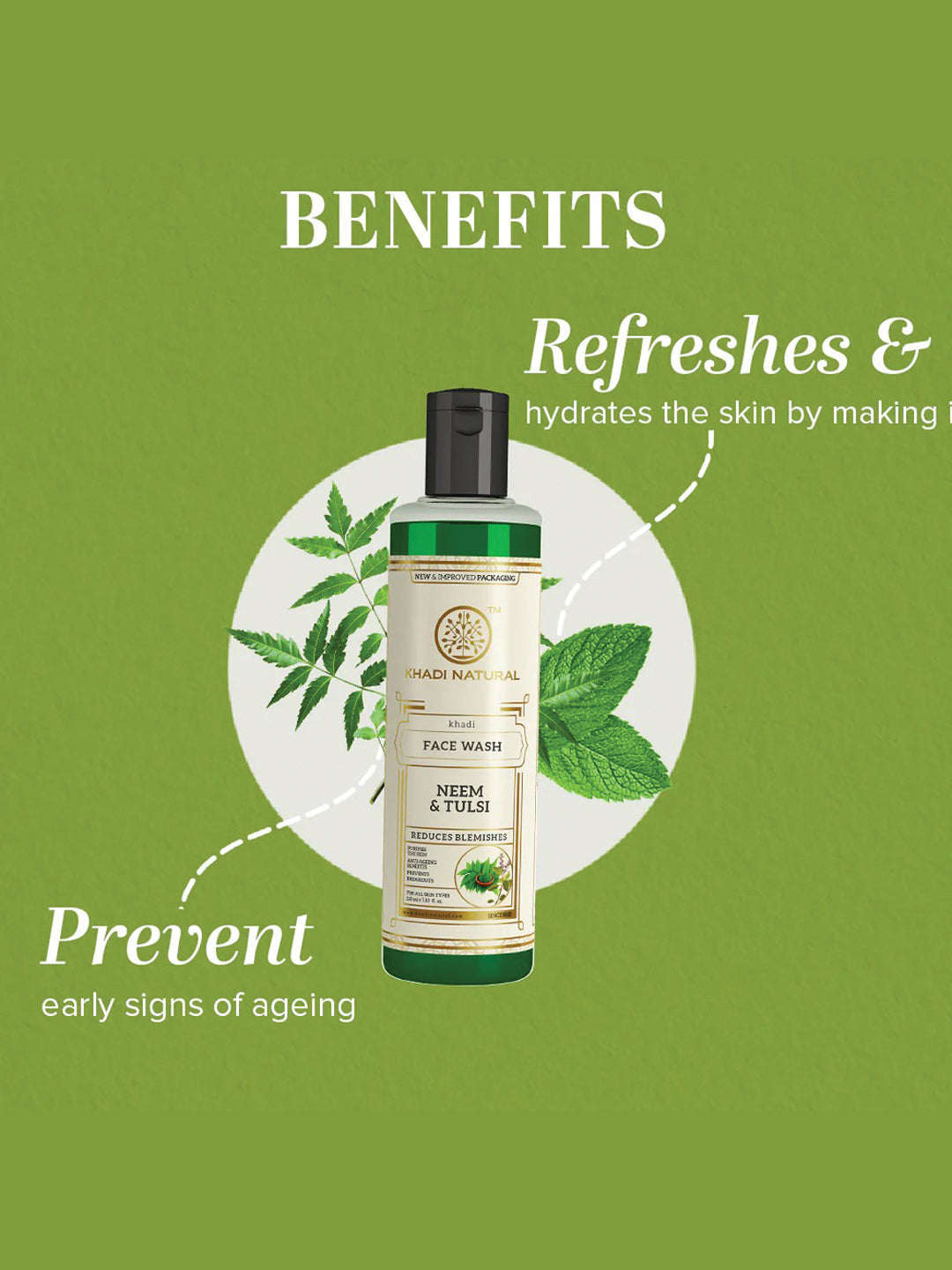Khadi Natural Neem & Tulsi Face Wash (210ml)