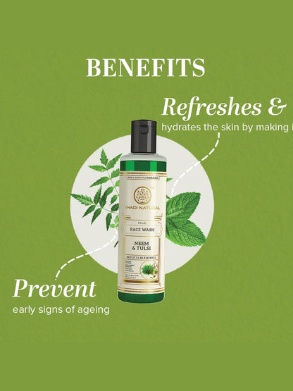 Khadi Natural Neem & Tulsi Face Wash (210ml)