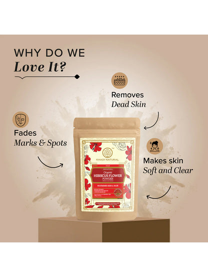 Khadi Natural Organic Hibiscus Flower Powder (100g)