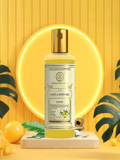 Khadi Natural Olive Hair & Body Oil (100ml)