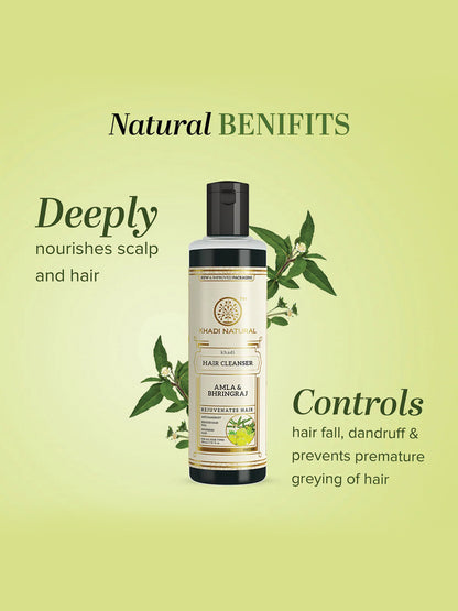 Khadi Natural Amla & Bhringraj Hair Cleanser (210ml)