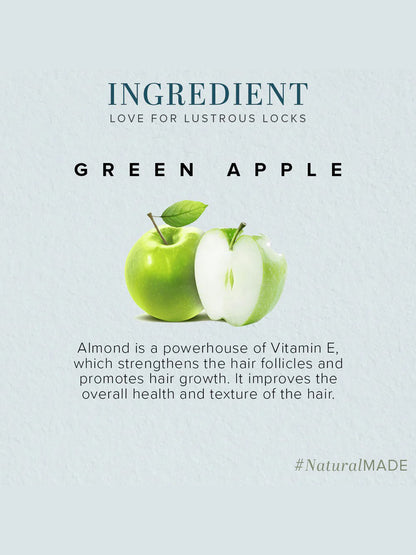 Khadi Natural Green Apple + Conditioner Hair Cleanser (210ml)