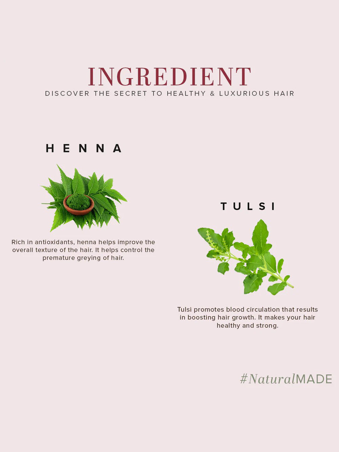 Khadi Natural Henna Tulsi Hair Cleanser (210ml)