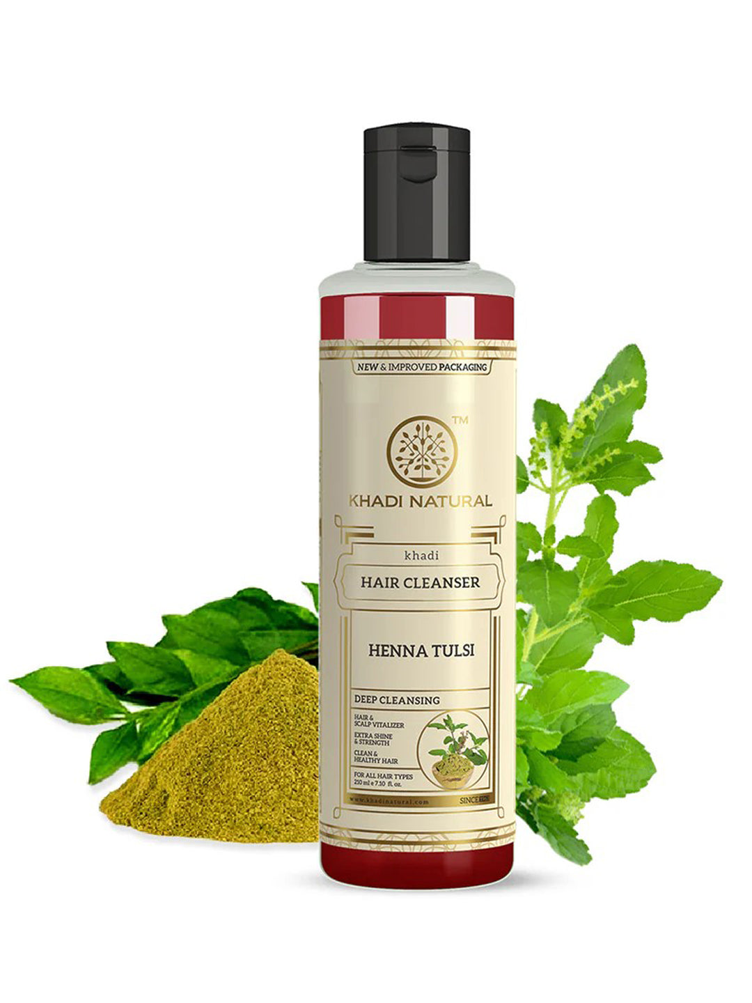 Khadi Natural Henna Tulsi Hair Cleanser (210ml)