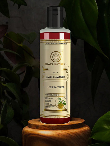 Khadi Natural Henna Tulsi Hair Cleanser (210ml)