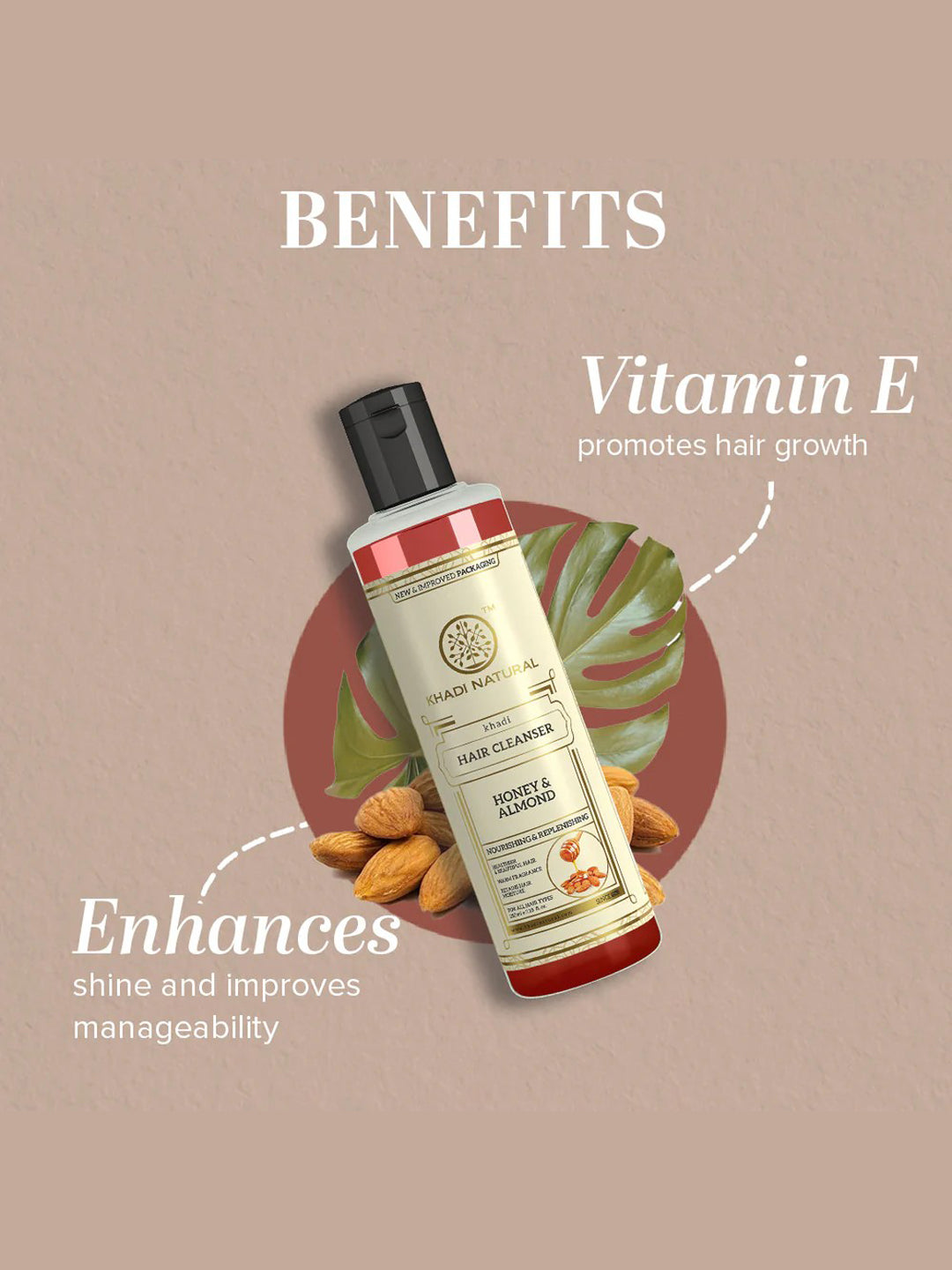 Khadi Natural Honey & Almond Hair Cleanser (210ml)