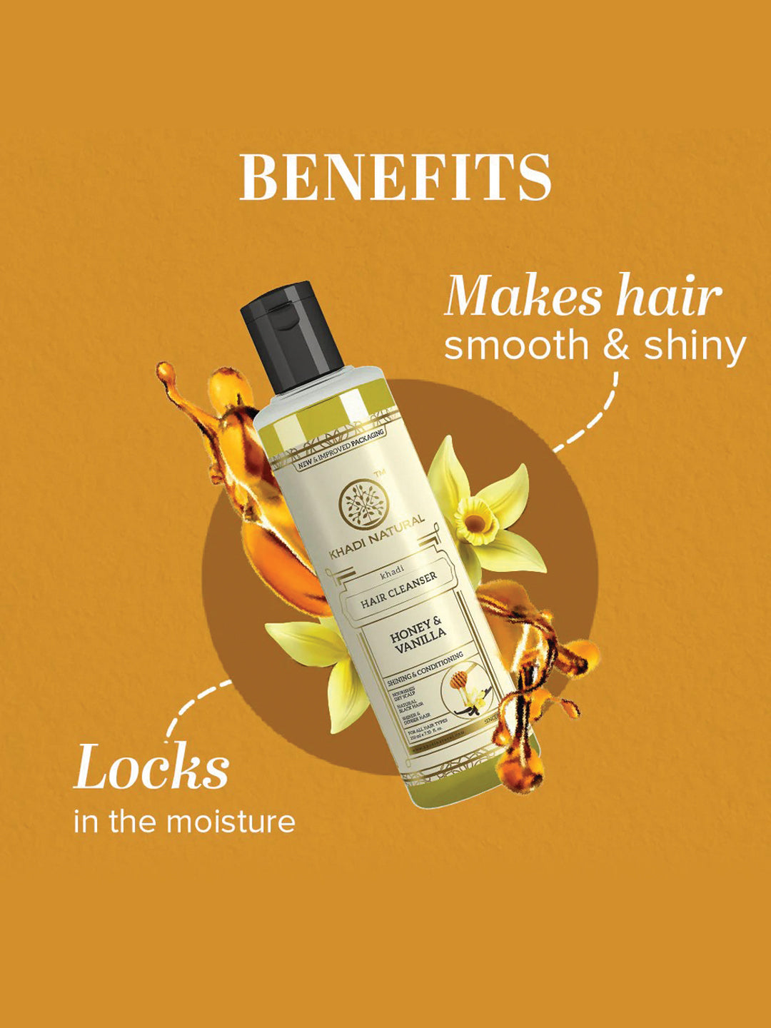 Khadi Natural Honey & Vanilla Hair Cleanser (210ml)