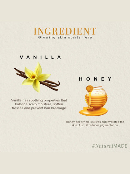Khadi Natural Honey & Vanilla Hair Cleanser (210ml)