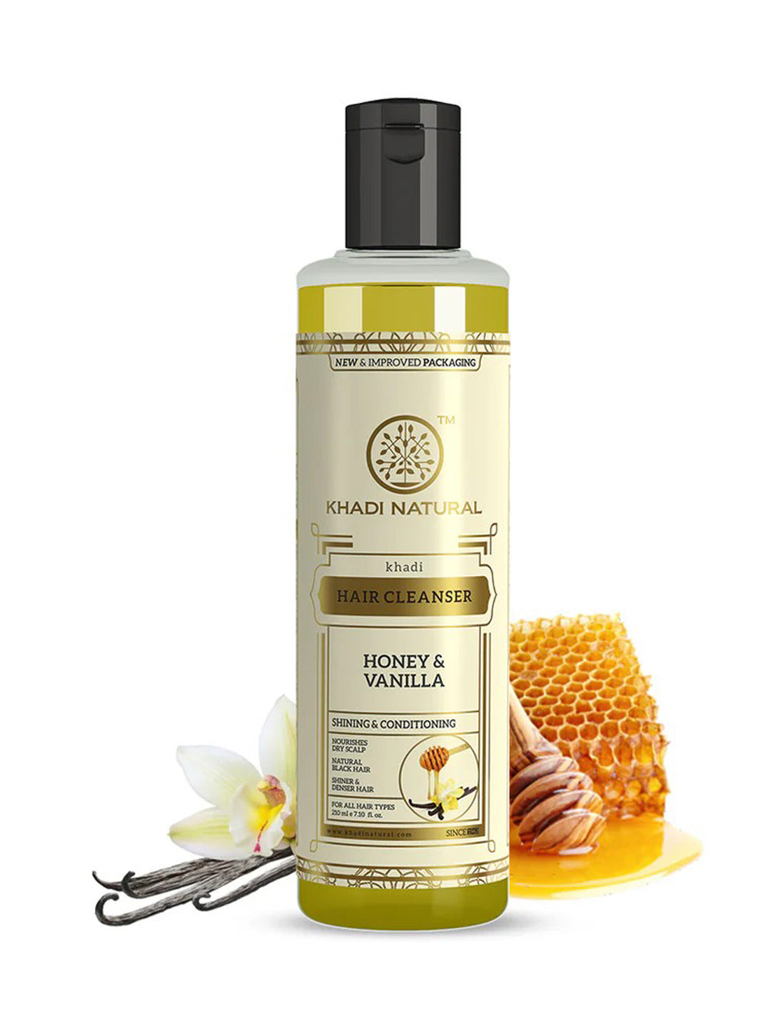 Khadi Natural Honey & Vanilla Hair Cleanser (210ml)