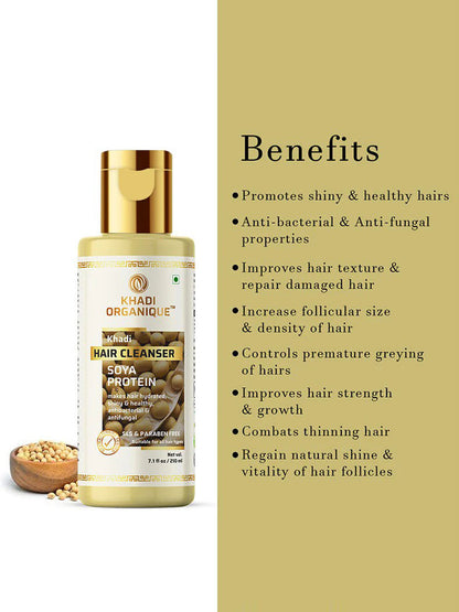 Khadi Natural Soya Protein Hair Cleanser (210ml)