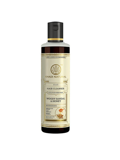 Khadi Natural Woody Sandal & Honey Hair Cleanser (210ml)