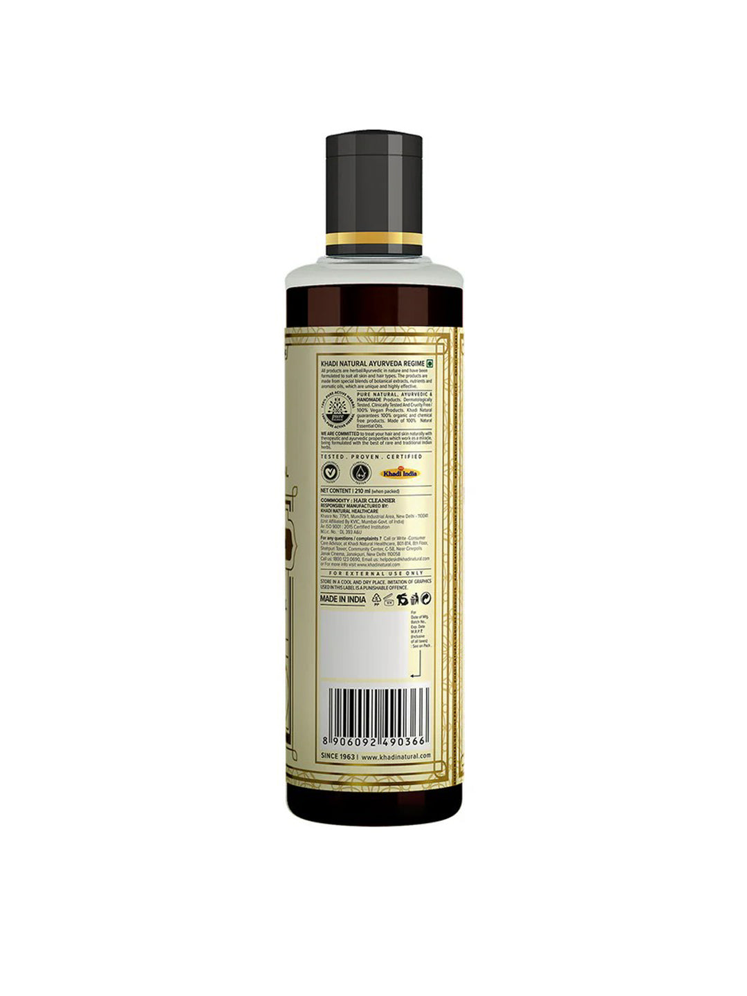 Khadi Natural Woody Sandal & Honey Hair Cleanser (210ml)