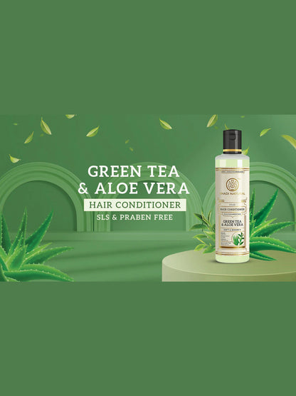 Khadi Natural Green Tea & Aloe Vera Hair Conditioner (SLS Free) (210ml)