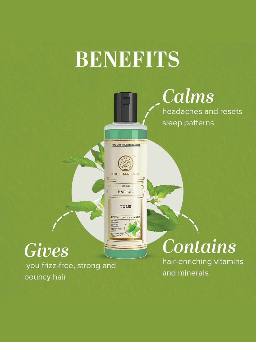 Khadi Natural Tulsi Hair Oil (210ml)