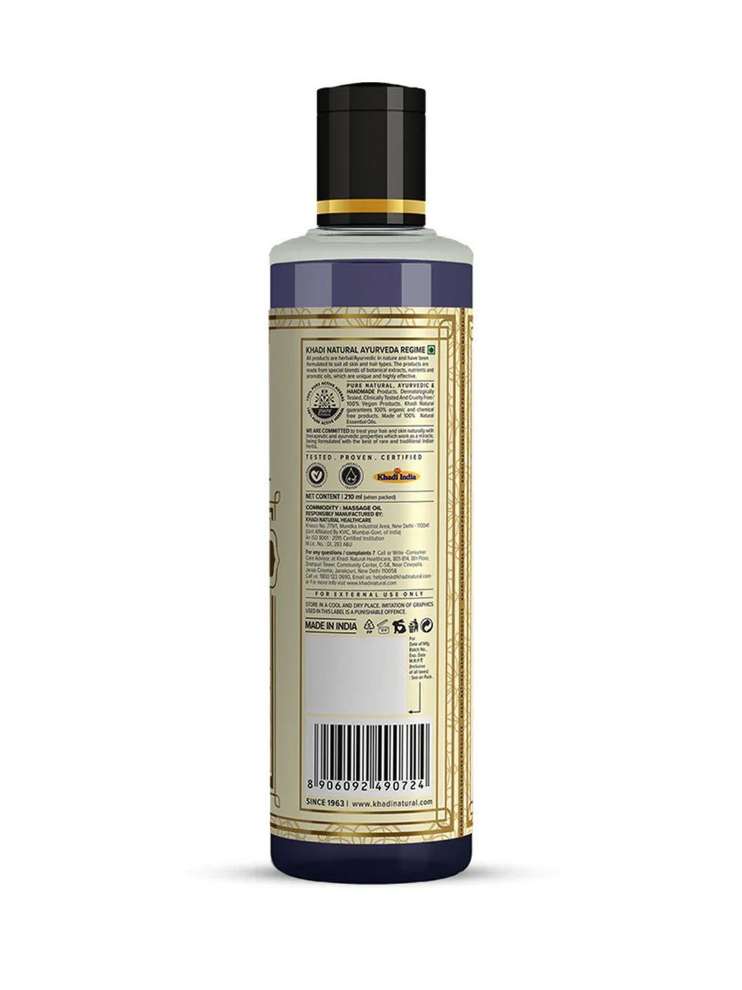 Khadi Natural Lavender & Ylang Ylang Massage Oil (210ml)