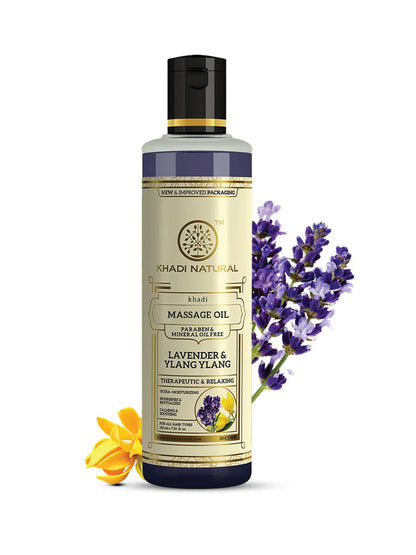 Khadi Natural Lavender & Ylang Ylang Massage Oil (210ml)