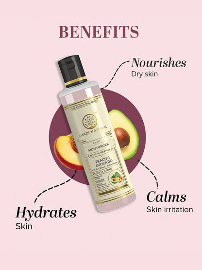 Khadi Natural Peach & Avocado Moisturizer (210ml)