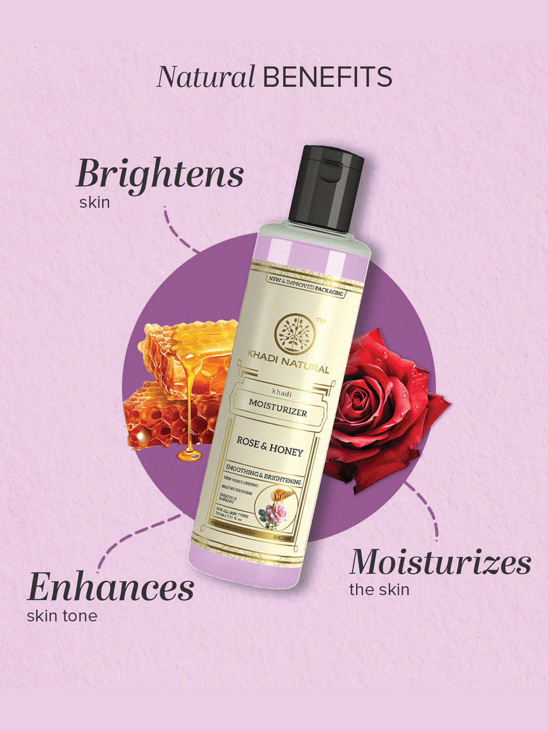 Khadi Natural Rose & Honey Moisturizer (210ml)
