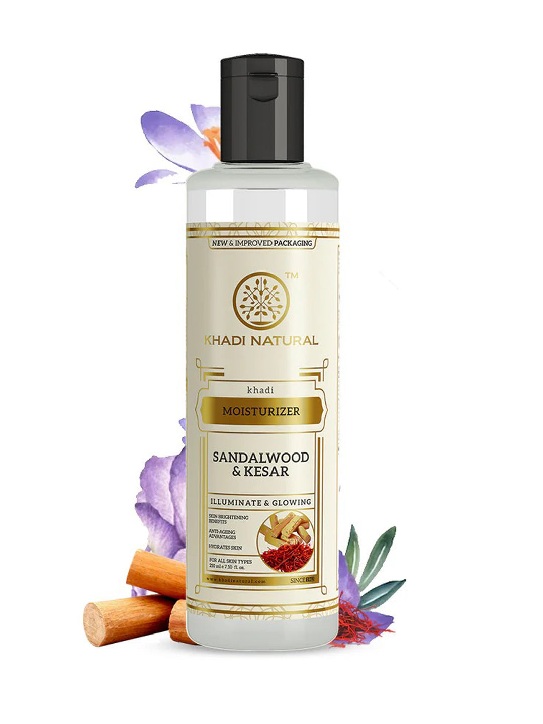 Khadi Natural Sandalwood & Kesar Moisturizer (210ml)