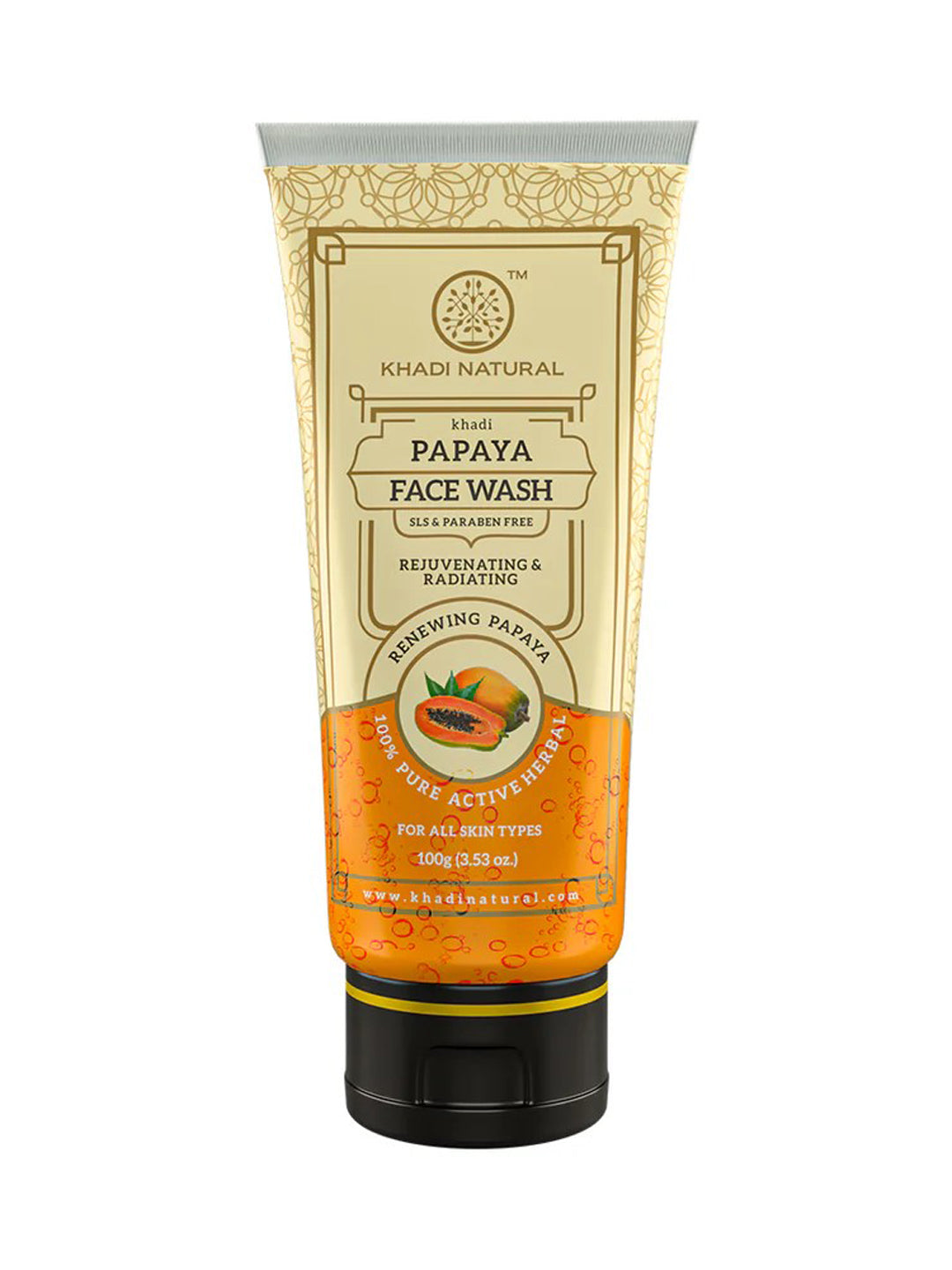 Khadi Natural Papaya Face Wash Tube (100gm)