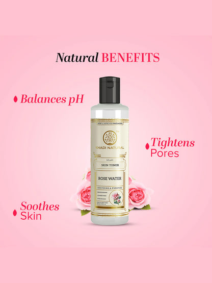 Khadi Natural Rose Water Skin Toner (210ml)