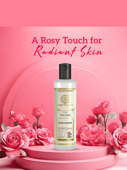 Khadi Natural Rose Water Skin Toner (210ml)