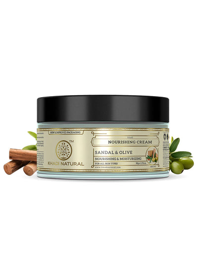 Khadi Natural Sandal & Olive Face Nourishing Cream (50g)