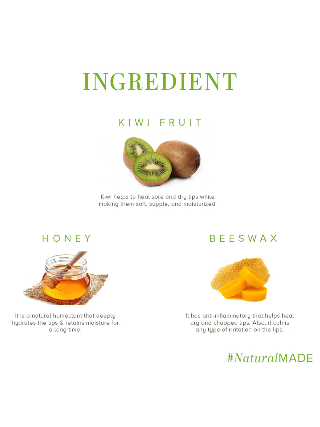 Khadi Natural Kiwi Fruit Lip Balm (5g)