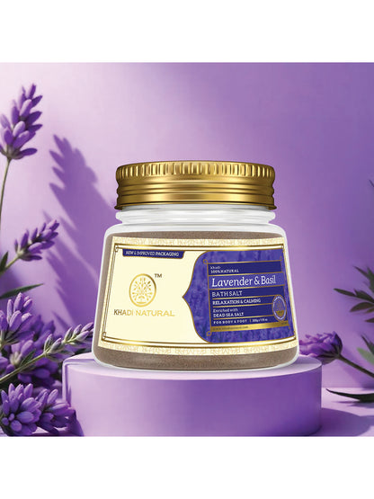 Khadi Natural Lavender & Basil Bath Salt (200gm)