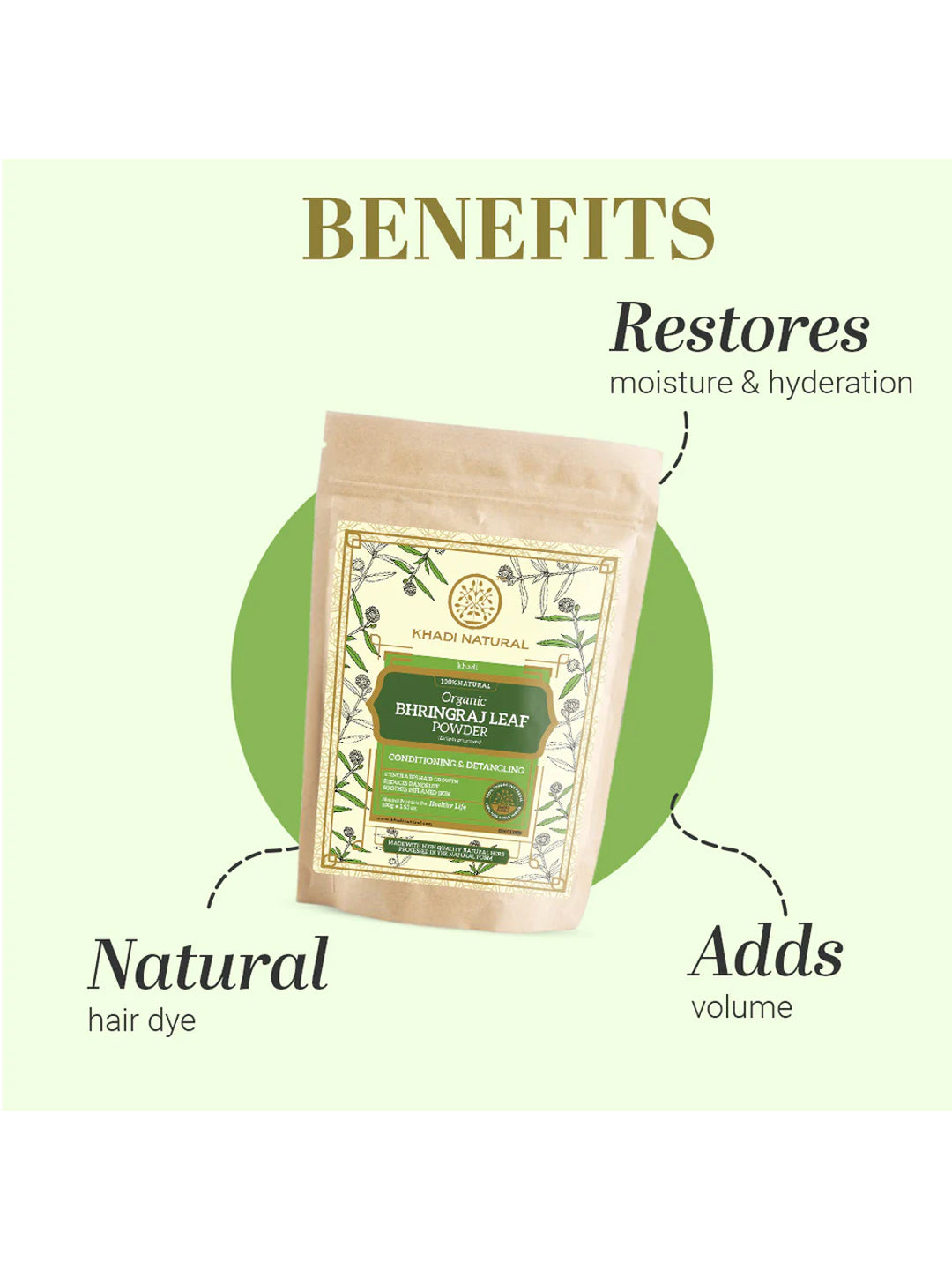 Khadi Natural Organic Bhringraj Leaf Powder (100g)