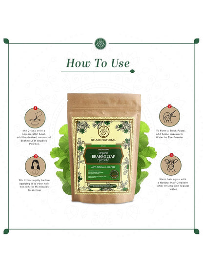 Khadi Natural Organic Brahmi Leaf Powder (100g)