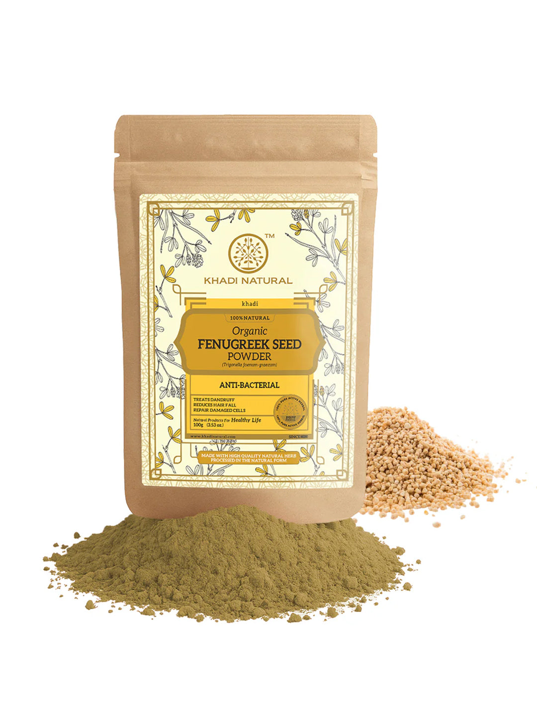 Khadi Natural Organic Fenugreek Seed Powder (100g)