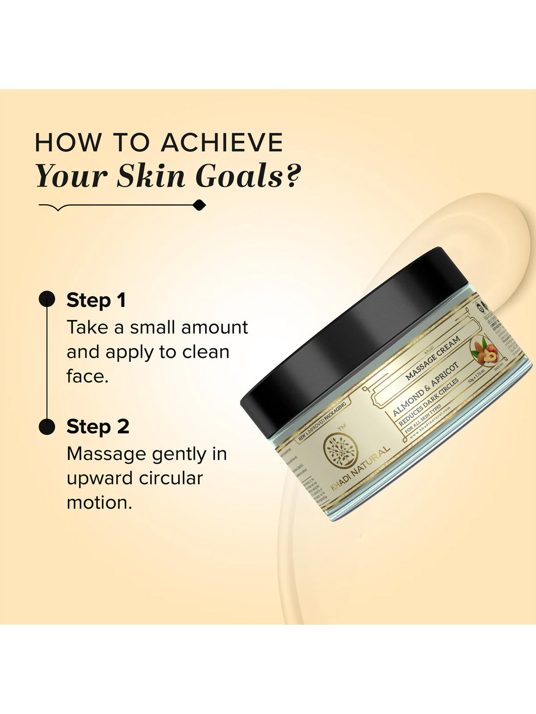 Khadi Natural Almond & Apricot Massage Cream (50g)