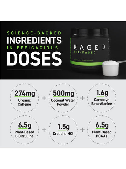 Kaged Pre-Workout Fruit Punch Powder 568 g