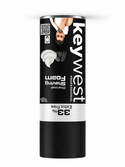 Keywest Charcoal Pre Shaving Foam for Men (385gm)