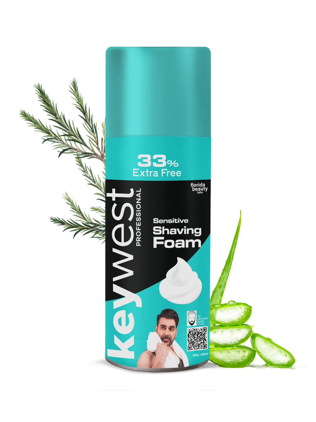 Keywest Sensitive Pre Shaving Foam for Men (385gm)
