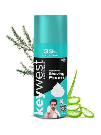 Keywest Sensitive Pre Shaving Foam for Men (385gm)