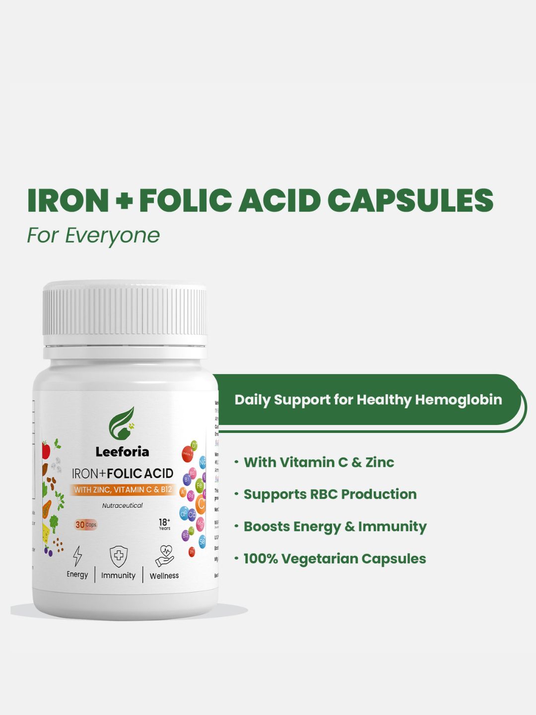 Leeforia Iron and Folic Acid Capsule 30
