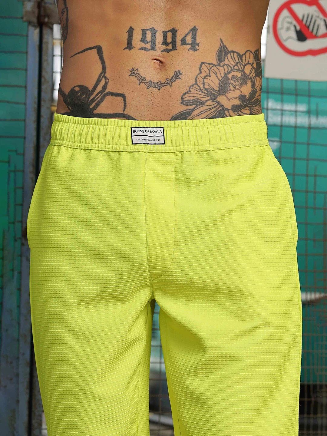 House Of Koala Lime Green Relaxed Fit All Day Pants