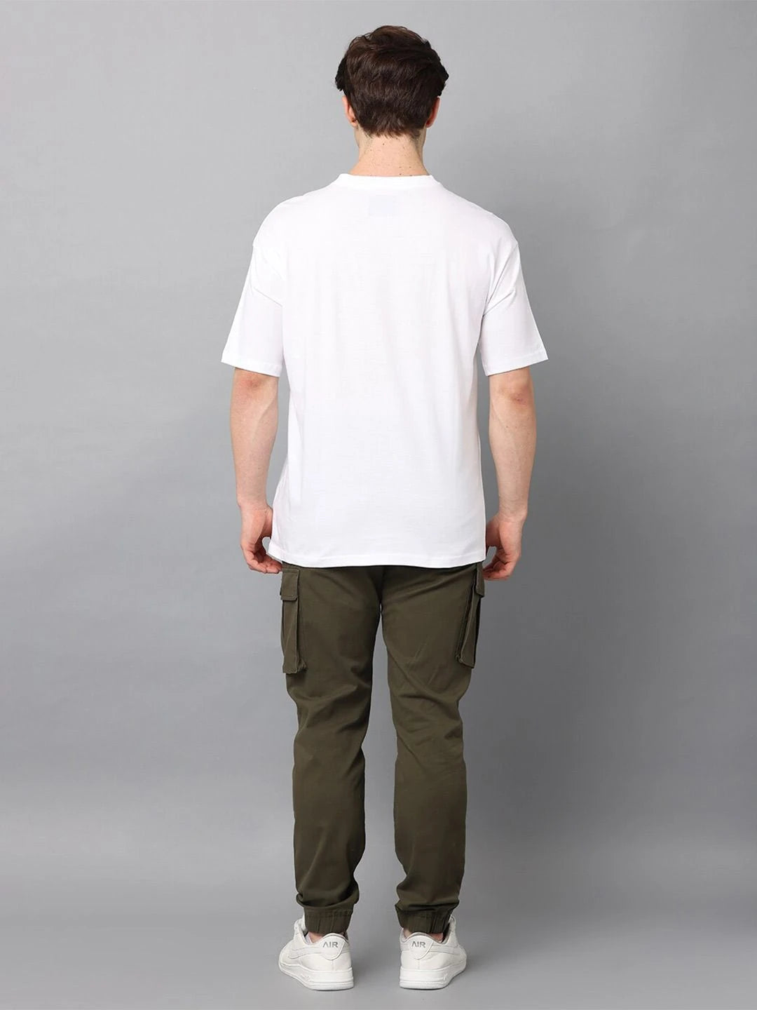 Silisoul White Oversized Fit Pure Cotton Short Sleeves T-Shirt