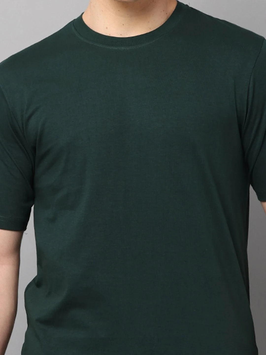 Silisoul Olive Regular Fit Cotton Short Sleeves T-Shirt