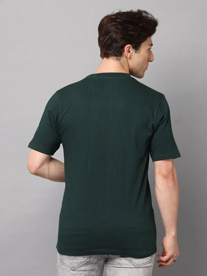 Silisoul Olive Regular Fit Cotton Short Sleeves T-Shirt