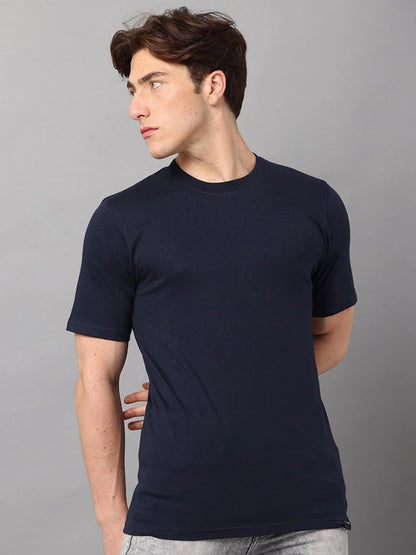 Silisoul Yellow Regular Fit Cotton Short Sleeves Round Neck T-Shirt