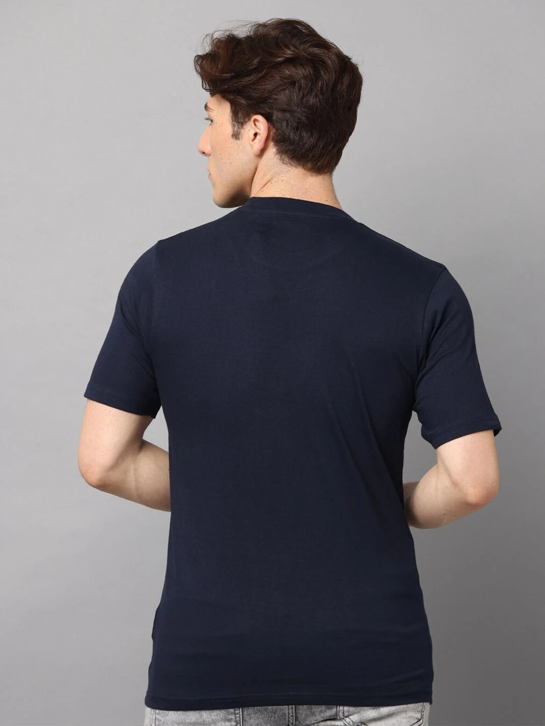 Silisoul Yellow Regular Fit Cotton Short Sleeves Round Neck T-Shirt