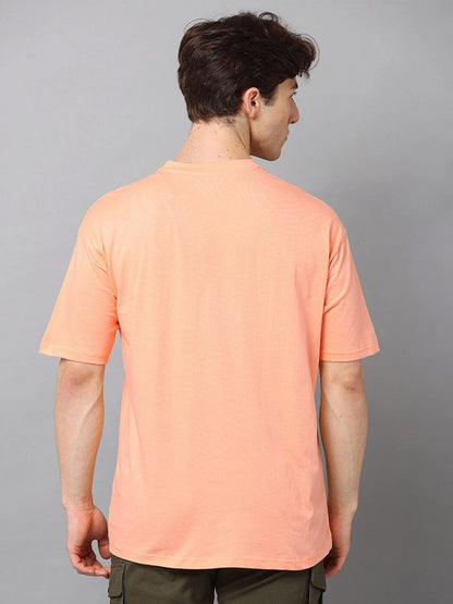 Silisoul Peach Oversized Fit Cotton Short Sleeves Bio Finish T-Shirt