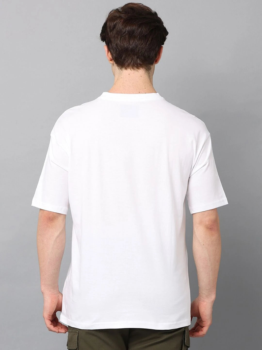 Silisoul Mustard Oversized Fit Cotton Short Sleeves Round Neck T-Shirt
