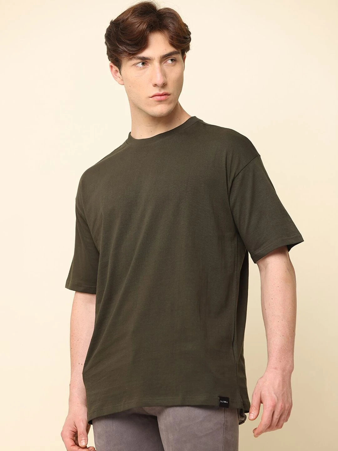 Silisoul Blue Oversized Fit Pure Cotton Short Sleeves T-Shirt